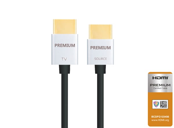 Ultra Slim Premium HDMI High Speed Cable with Ethernet, White (PC-12)